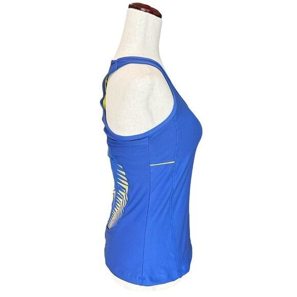 NWT Marika Pwr Tek Sports Work-Out Tank Bra (Removable Pads) Blue-Yellow Med - Picture 3 of 9
